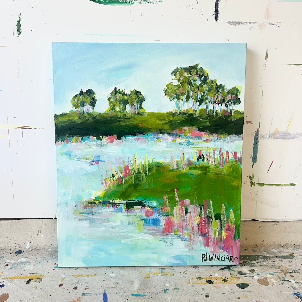 Floating Along | Abstract Coastal Painting