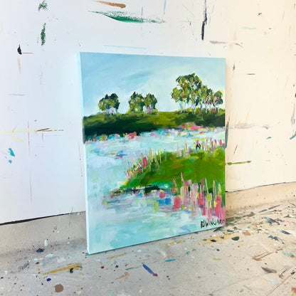 Floating Along | Abstract Coastal Painting