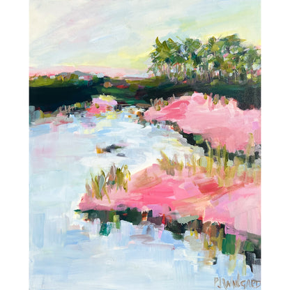 I Believe in Pink | Abstract Coastal Painting