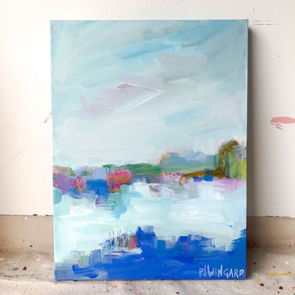 I Can't Stop Loving You | Abstract Coastal Painting