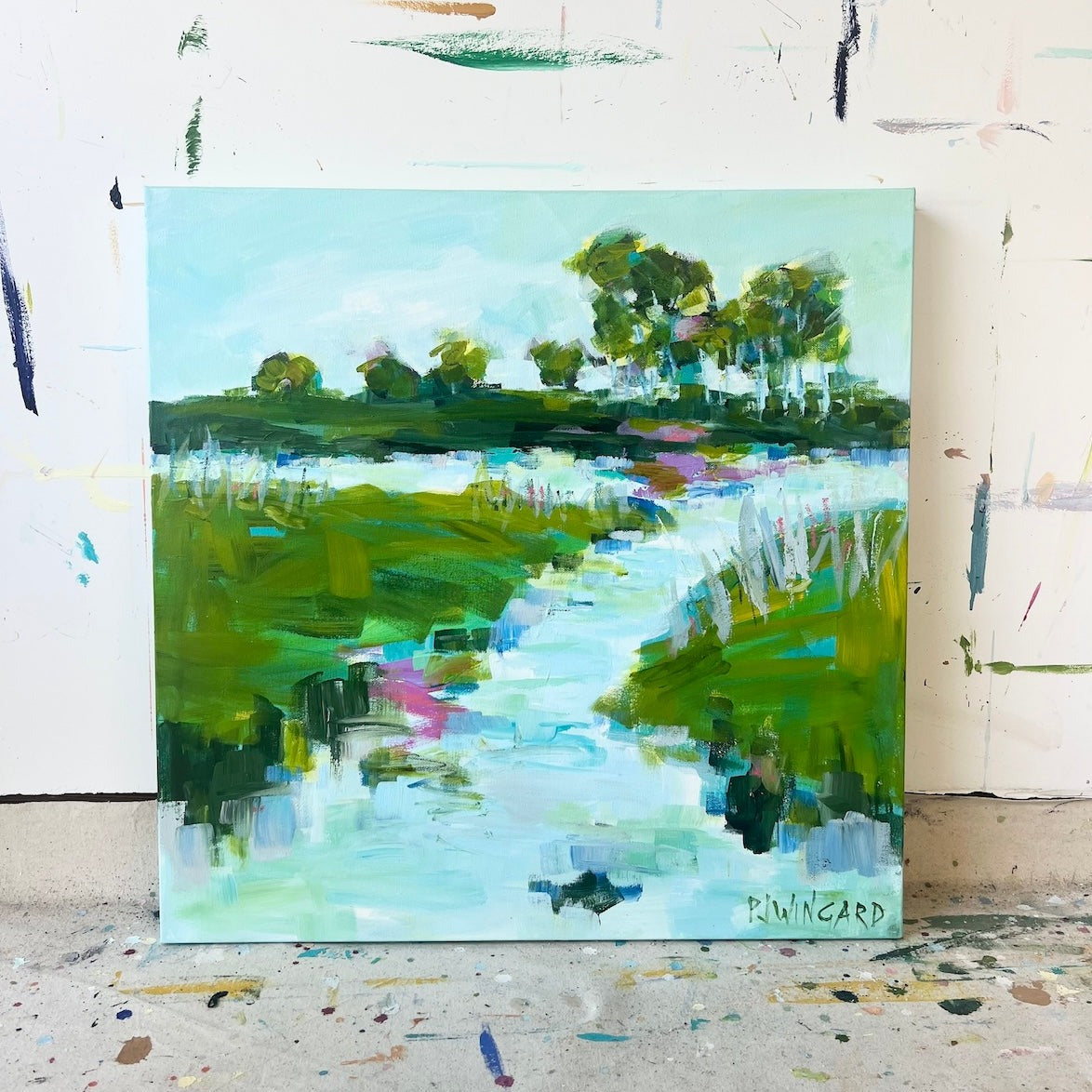 Laughter on the Water | Abstract Coastal Painting