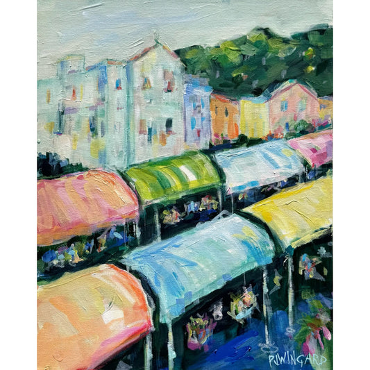 Market Day | Abstract Coastal Painting