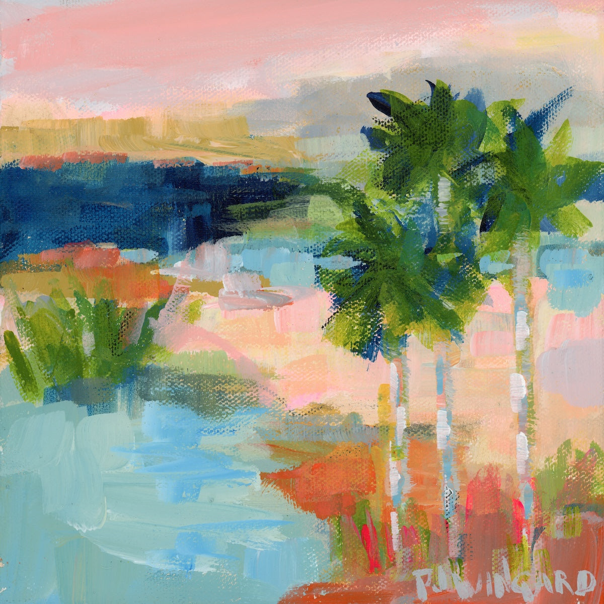 Our Country | Abstract Coastal Painting – Pamela Wingard Fine Art