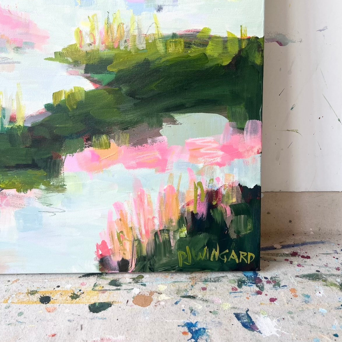 Pink is My Signature Color | Abstract Coastal Painting