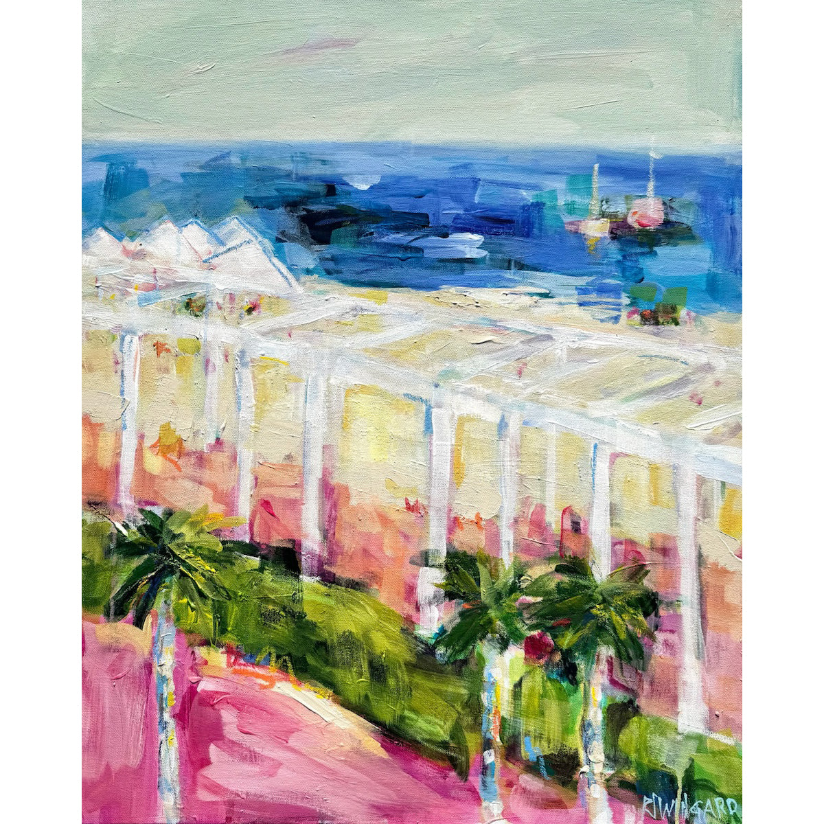 Promenade View | Abstract Coastal Painting