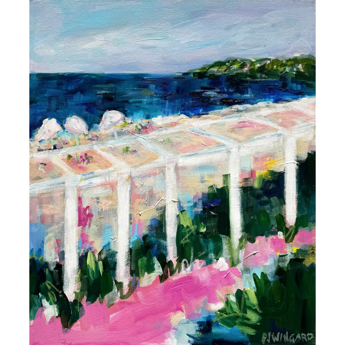 Rooftop Views | Abstract Coastal Painting