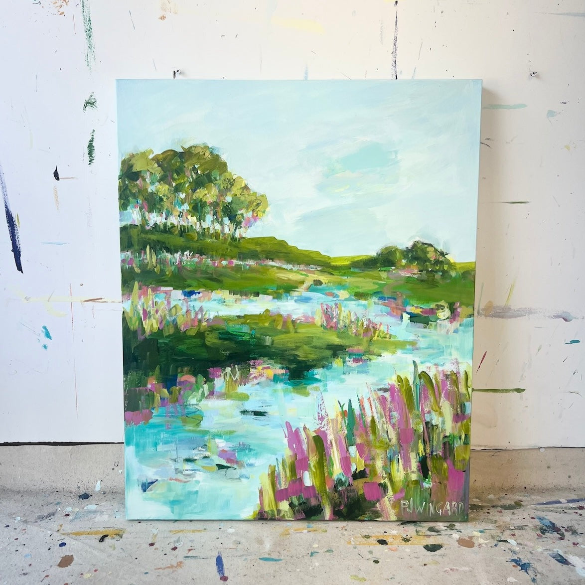 Spring Water | Abstract Coastal Painting