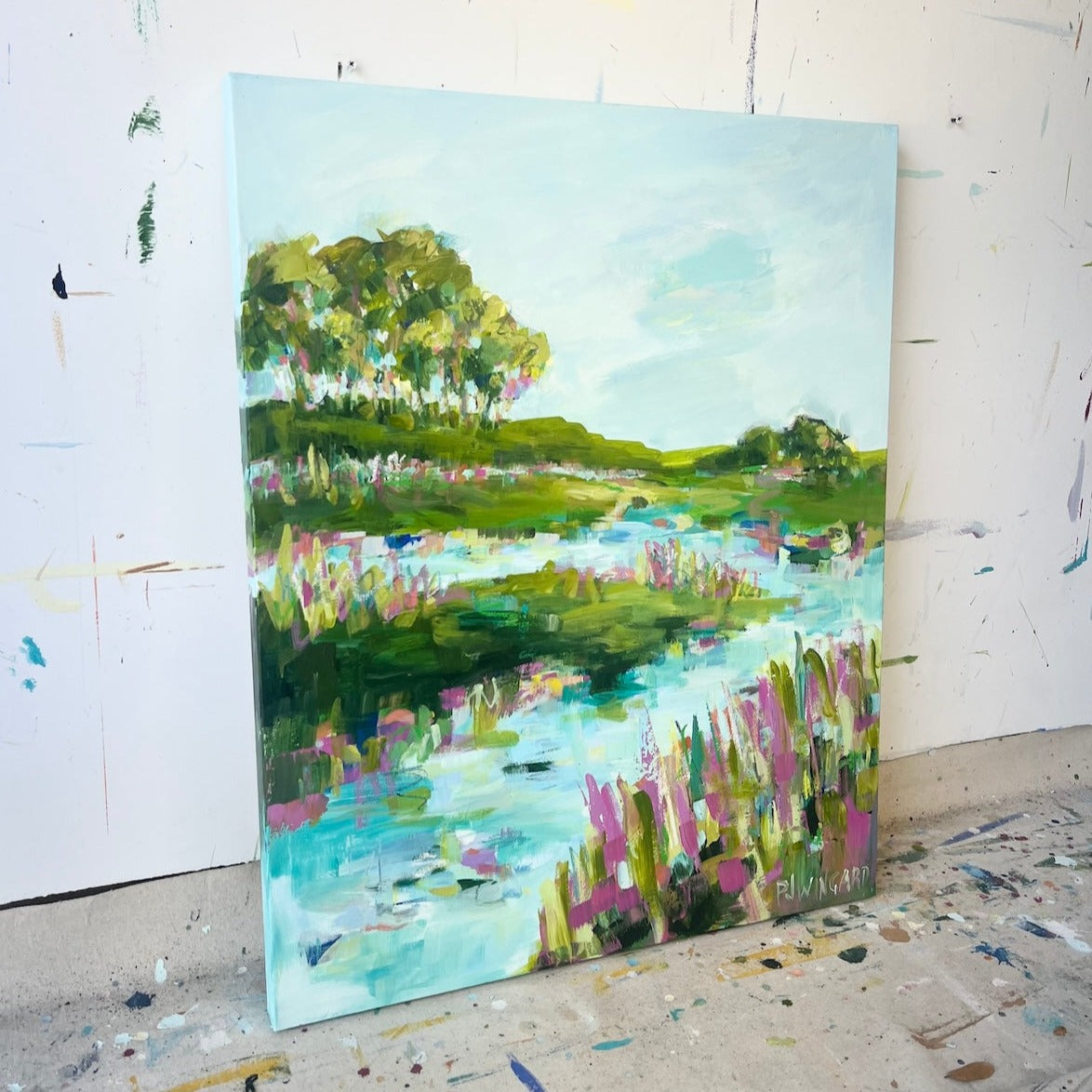 Spring Water | Abstract Coastal Painting