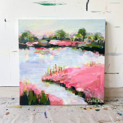Sunshine and a Little Pink | Abstract Coastal Painting